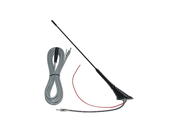 Antenne for takmontering "16V" (aktiv) m/forsterker, 5m kabel, 52°grader 